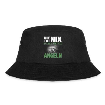 Damen Die tut nix die will nur angeln | Anglerin - Bucket Hat - Schwarz - Vorne - Lela (165cm)
