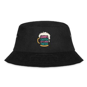 Easter Bunnies Beer Drinking Holiday Rabbit - Bucket Hat - Schwarz - Vorne - Lela (165cm)