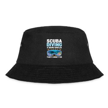 Meeresbiologen Sprüche | Meeresbiologie Geschenke - Bucket Hat - Schwarz - Vorne - Lela (165cm)