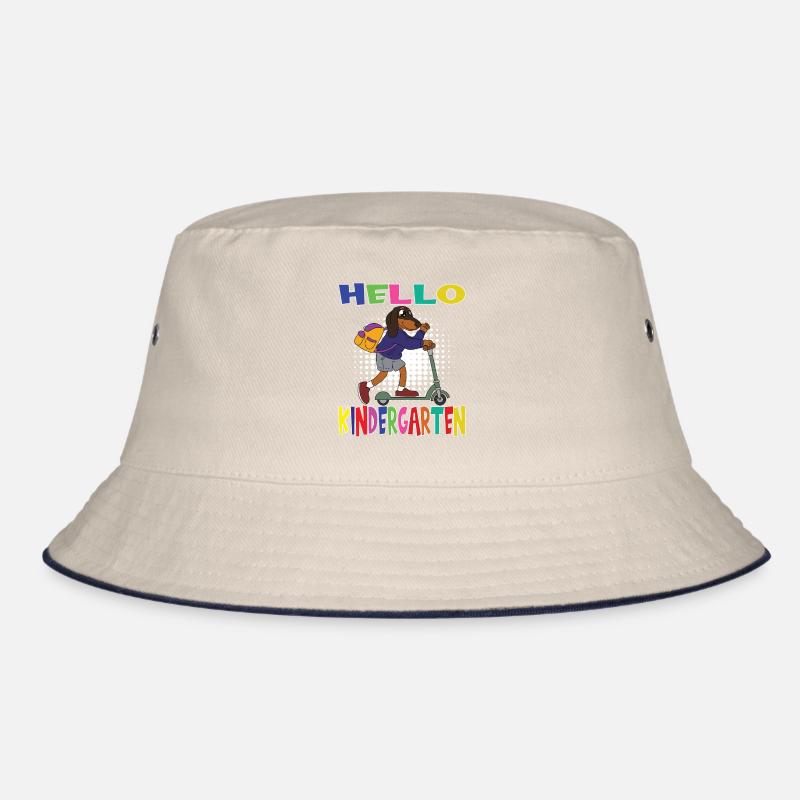 Hello Kindergarten Dog With Scooter Bucket Hat