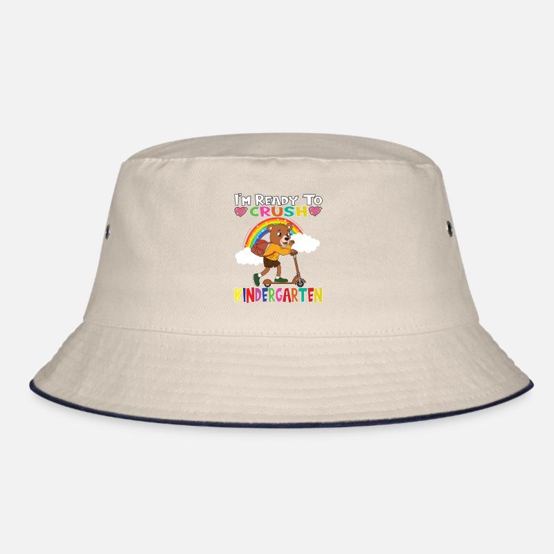 Bear With Scooter I'm Ready To Crush Kindergarten Bucket Hat
