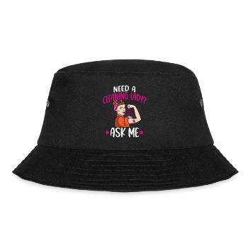Need A Cleaning Lady - Bucket Hat - black - Front - Lela (165cm)