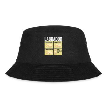 Hund Labrador - Bucket Hat - Schwarz - Vorne - Lela (165cm)