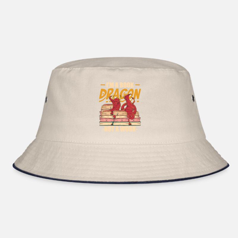 I'm A Book Dragon Not At Work Bookreading Reader Bucket Hat