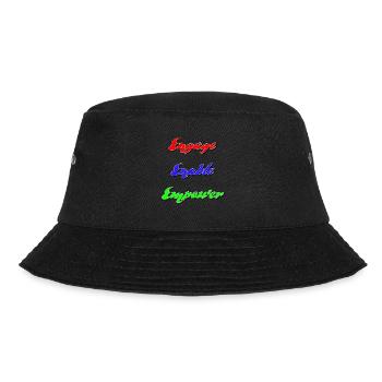 Engage, Enable, Empower - Motivational Design - Bucket Hat - black - Front - Lela (165cm)