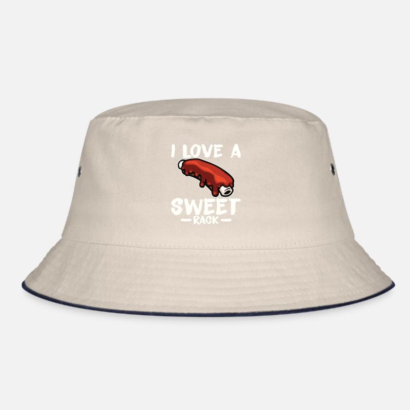 Bbq Spare Ribs Grill Raucher Fleisch Schweinerippe Bucket Hat