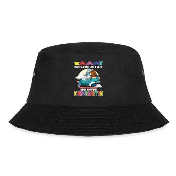 Kindergartenkind Hallo Kindergarten Ich Komme - Bucket Hat - Schwarz - Vorne - Lela (165cm)