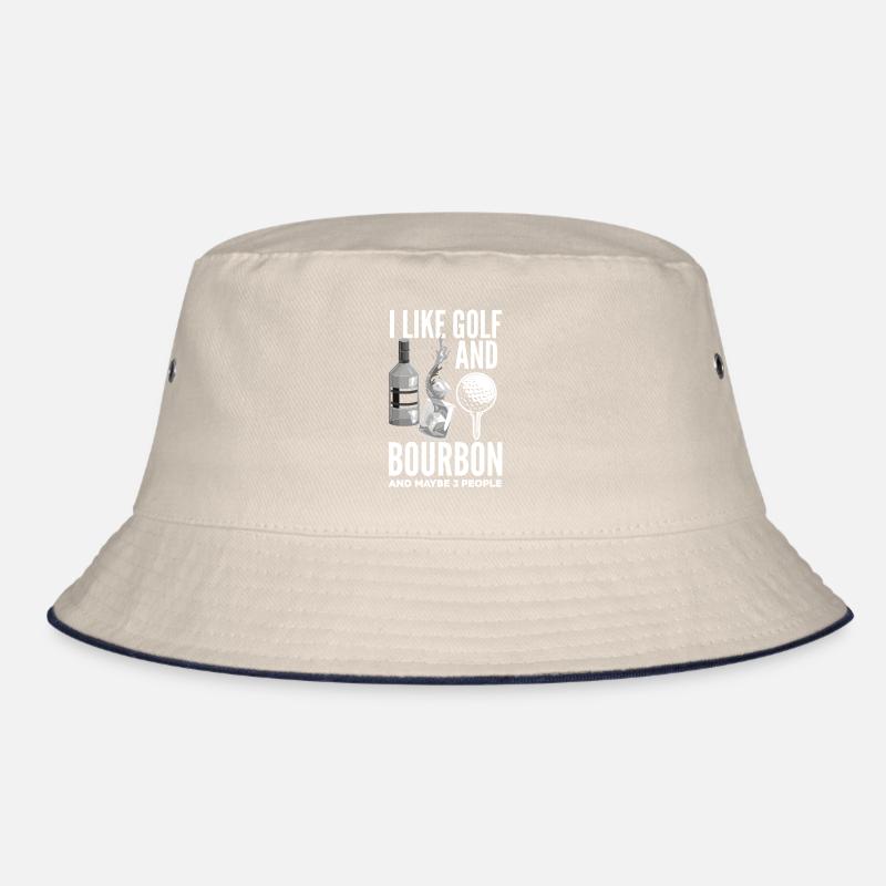 Golf Bourbon Whiskey Geschenk Golfer Bucket Hat