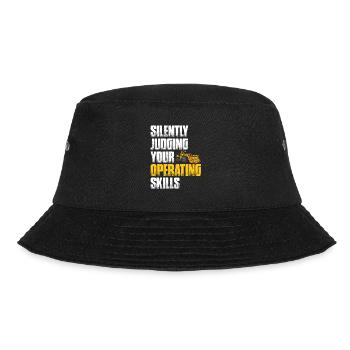 Construction machinery operator Excavator driver Excavator driver Construction workers - Bucket Hat - black - Front - Lela (165cm)