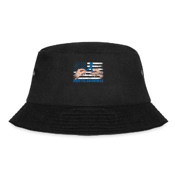 Type 1 Diabetes Awareness American US Flag Blue - Bucket Hat - black - Front - Lela (165cm)