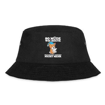 Müde Spruch lustig Schlafen - Bucket Hat - Schwarz - Vorne - Lela (165cm)
