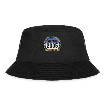 18. Geburtstag Vintage 2005 - Bucket Hat - Schwarz - Vorne - Lela (165cm)