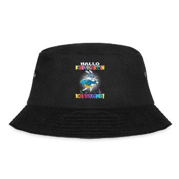 Kindergartenkind Hallo Kindergarten Ich Komme - Bucket Hat - Schwarz - Vorne - Lela (165cm)