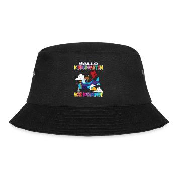 Kindergartenkind Hallo Kindergarten Ich Komme - Bucket Hat - Schwarz - Vorne - Lela (165cm)