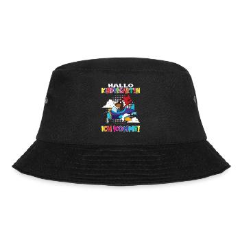 Kindergartenkind Hallo Kindergarten Ich Komme - Bucket Hat - Schwarz - Vorne - Lela (165cm)