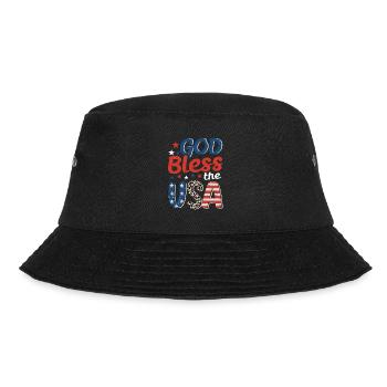 God bless the USA American flag patriot - Bucket Hat - black - Front - Lela (165cm)
