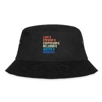 Inklusion Mitgefühl Menschen mit Behinderung - Bucket Hat - Schwarz - Vorne - Lela (165cm)