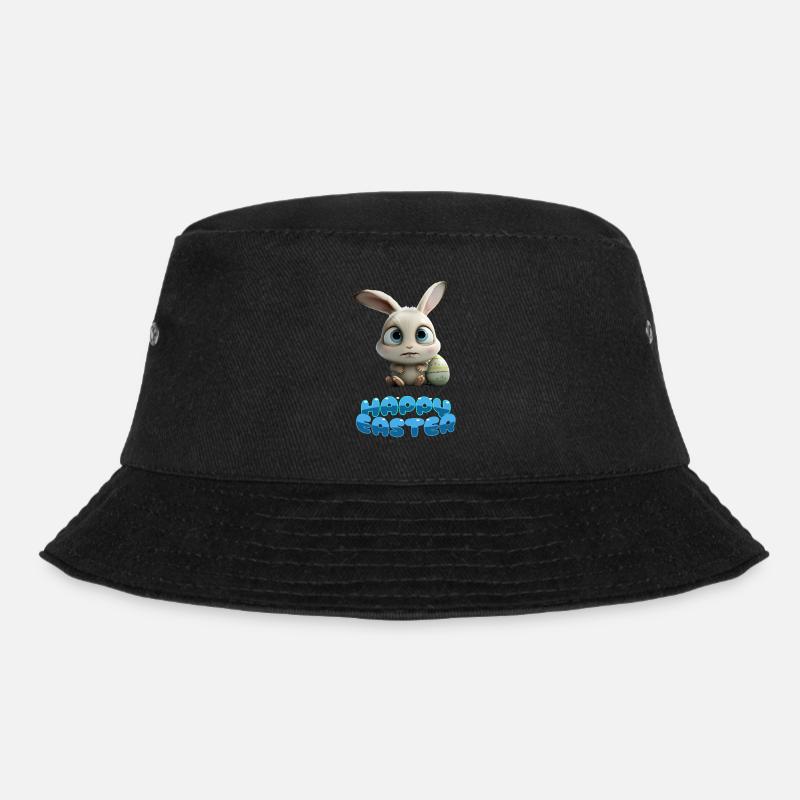 Lustiger süsser Froher Osterhase - Bucket Hat - Schwarz