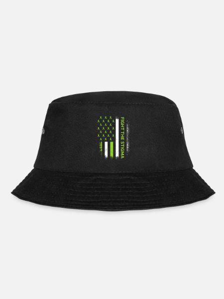 Mentale Gesundheit fördern Fight the Stigma - Bucket Hat - Schwarz