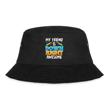 Down Syndrom Freund ist Down Right Awesome - Bucket Hat - Schwarz - Vorne - Lela (165cm)