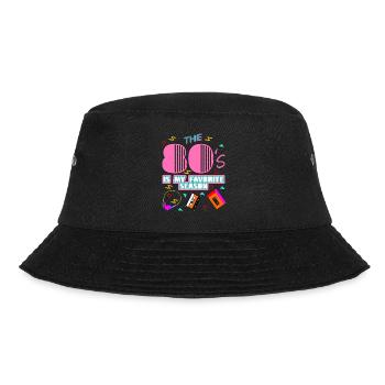 80s Party Disco 1980 80s - Bucket Hat - black - Front - Lela (165cm)