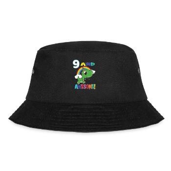 9 And Awesome Birthday Dino Boy - Bucket Hat - black - Front - Lela (165cm)