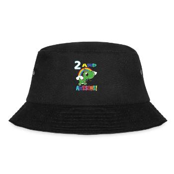 2 And Awesome Birthday Dino Boy - Bucket Hat - black - Front - Lela (165cm)