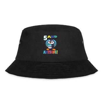 5 And Awesome Birthday Penguin Birthday Cake - Bucket Hat - black - Front - Lela (165cm)