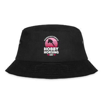 Hobby Horsing Pferd Steckenpferde Geschenk - Bucket Hat - Schwarz - Vorne - Lela (165cm)