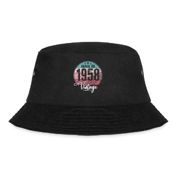 Vintage Made in 1958 Geburtsjahr 1958 Geburtstag - Bucket Hat - Schwarz - Vorne - Lela (165cm)