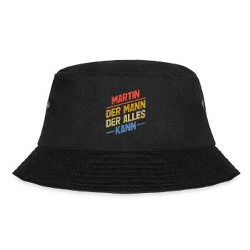 Martin Der Mann Der Alles Kann Vorname Martin - Bucket Hat - Schwarz - Vorne - Lela (165cm)
