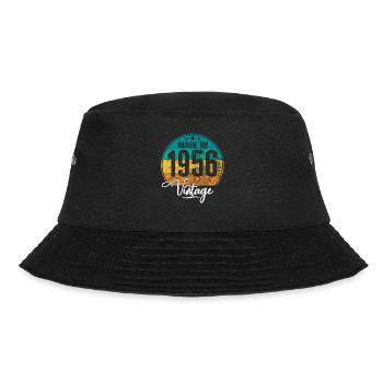 Vintage Made in 1956 Geburtsjahr 1956 Geburtstag - Bucket Hat - Schwarz - Vorne - Lela (165cm)