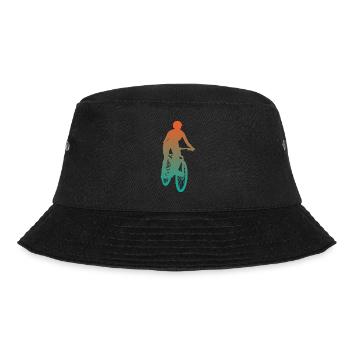 Radfahrerin Mountainbike Fahrer Geschenk Damen - Bucket Hat - Schwarz - Vorne - Lela (165cm)
