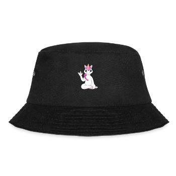 Cartoon Unicorn Shows I Love You - Bucket Hat - black - Front - Lela (165cm)