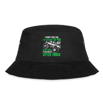 I Might Look Like I'm Listening To You Lifted - Bucket Hat - black - Front - Lela (165cm)