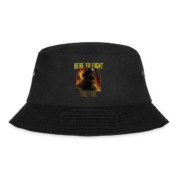 Here To Fight The Fire Fireman Firefighting - Bucket Hat - Schwarz - Vorne - Lela (165cm)