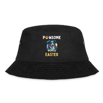 Australian Shepherd Easter Egg Hunter Gift Costume - Bucket Hat - black - Front - Lela (165cm)