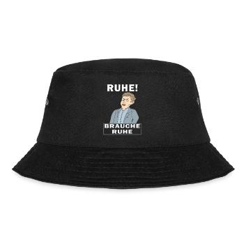 RUHE BRAUCHE RUHE - Bucket Hat - Schwarz - Vorne - Lela (165cm)