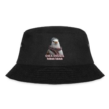 OHA Norddeutsche Panikattacke Friesisch Nordsee - Bucket Hat - Schwarz - Vorne - Lela (165cm)