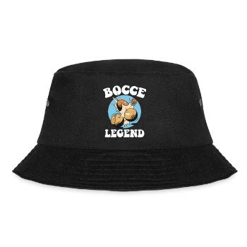 Boulespieler Boulekugel für Bouler Petanque Boule - Bucket Hat - Schwarz - Vorne - Lela (165cm)
