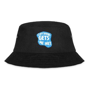 Cliff Diving Gets Me Wet Cliff Diver Base Jumping - Bucket Hat - black - Front - Lela (165cm)