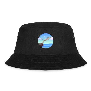 Retro Graphic Cliff Diver Cliff Diving Tombstoning - Bucket Hat - black - Front - Lela (165cm)