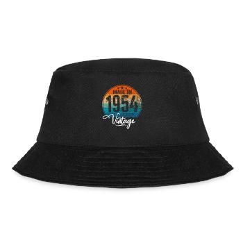 Vintage Made in 1954 Geburtsjahr 1954 Geburtstag - Bucket Hat - Schwarz - Vorne - Lela (165cm)