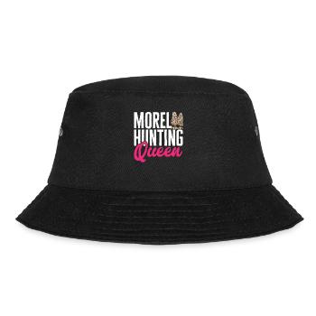 Mushroom hunting, mushrooms, morels, mushroom picking, foraging - Bucket Hat - black - Front - Lela (165cm)