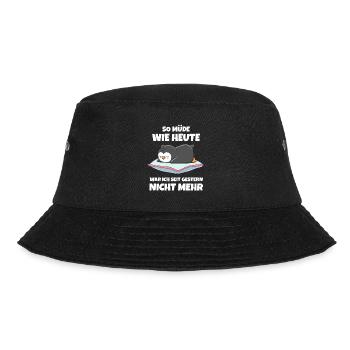 Positiv getestet für Müder Pinguin - Bucket Hat - Schwarz - Vorne - Lela (165cm)