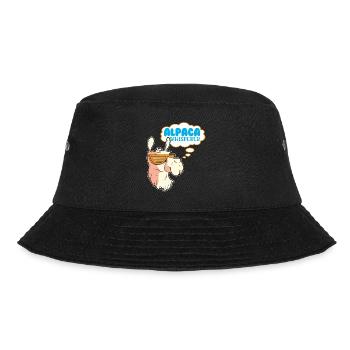Alpacas Fluffy Lama animal - Alpaca whisperer - Bucket Hat - black - Front - Lela (165cm)