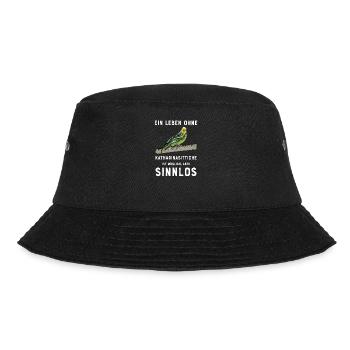 Katharinasittich I Sittich ZiervogelMotiv für - Bucket Hat - Schwarz - Vorne - Lela (165cm)