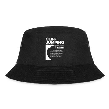 Cliff Jumping Noun Definition Tombstoning Cliff Di - Bucket Hat - black - Front - Lela (165cm)