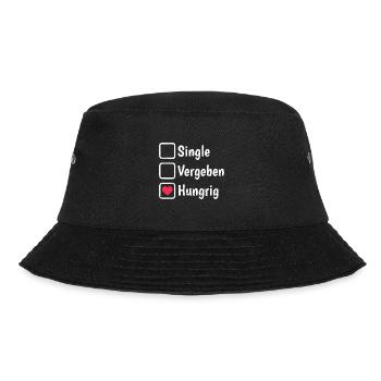 Hungriger Single Food Lover - Bucket Hat - Schwarz - Vorne - Lela (165cm)