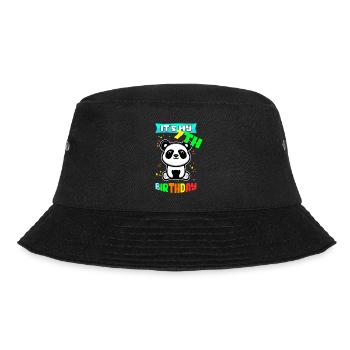 7. Geburtstag 7 Jahre alt Geschenkidee Geschenk - Bucket Hat - Schwarz - Vorne - Lela (165cm)